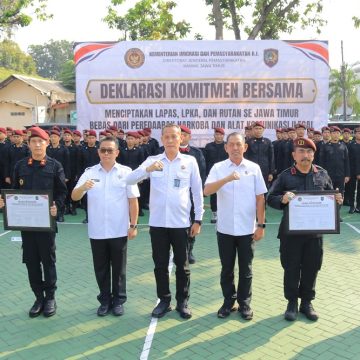 2025-05-21-lapas1 Kanwil Ditjen PAS Jatim Deklarasikan Lapas dan Rutan Bersih dari Narkoba dan HP Ilegal