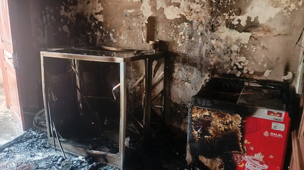 Diduga Korsleting Listrik, Bangunan di MTs Darunnajah Terbakar