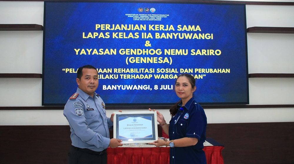 MoU Bersama GENNESA, Lapas Banyuwangi Laksanakan Program Rehabilitasi Sosial Warga Binaan