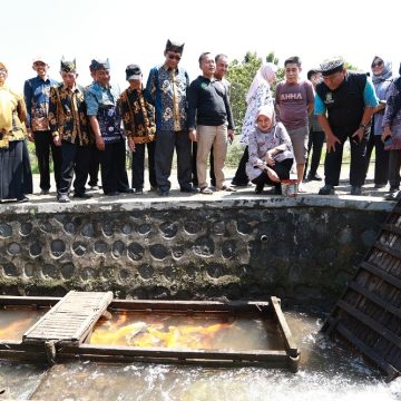 Bunga Desa di Glenmore, Bupati Ipuk Fiestiandani Tinjau Plengsengan Desa Tulungrejo