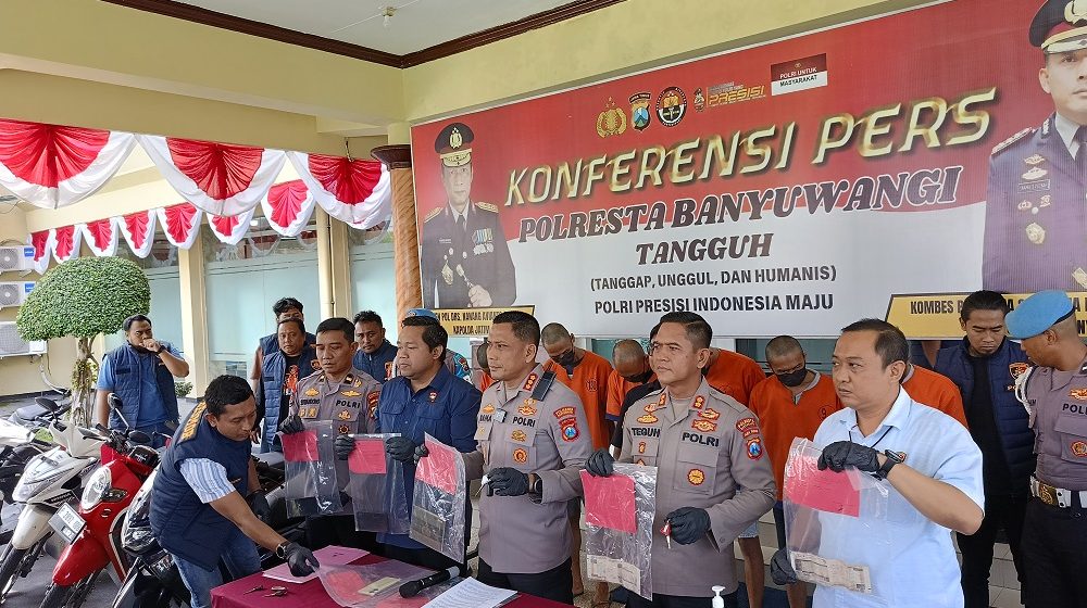 Polresta Banyuwangi Ungkap Sindikat Curanmor, 6 Tersangka Ditangkap