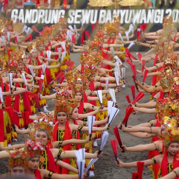Gelaran Tahun ke 13, Tarian Kolosal Gandrung Sewu Banyuwangi Kian Memukau