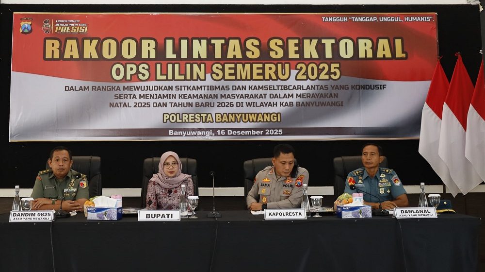 Diprediksi Jadi Jujugan Libur Nataru 2026, Banyuwangi Gelar Rakor Pengamanan Lintas Sektor