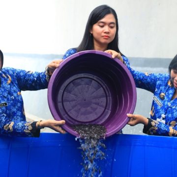 Dukung Ketahanan Pangan dan Optimalkan Pembinaan Kemandirian, Lapas Banyuwangi Lepas Lima Ribu Bibit Lele