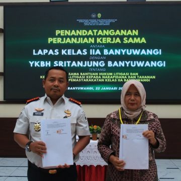 Perkuat Layanan Hukum, Lapas Banyuwangi Teken PKS dengan YKBH Sritanjung