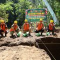 Jadi Akses Dua Dusun, Pembangunan Jembatan Gantung di Songgon Dikebut