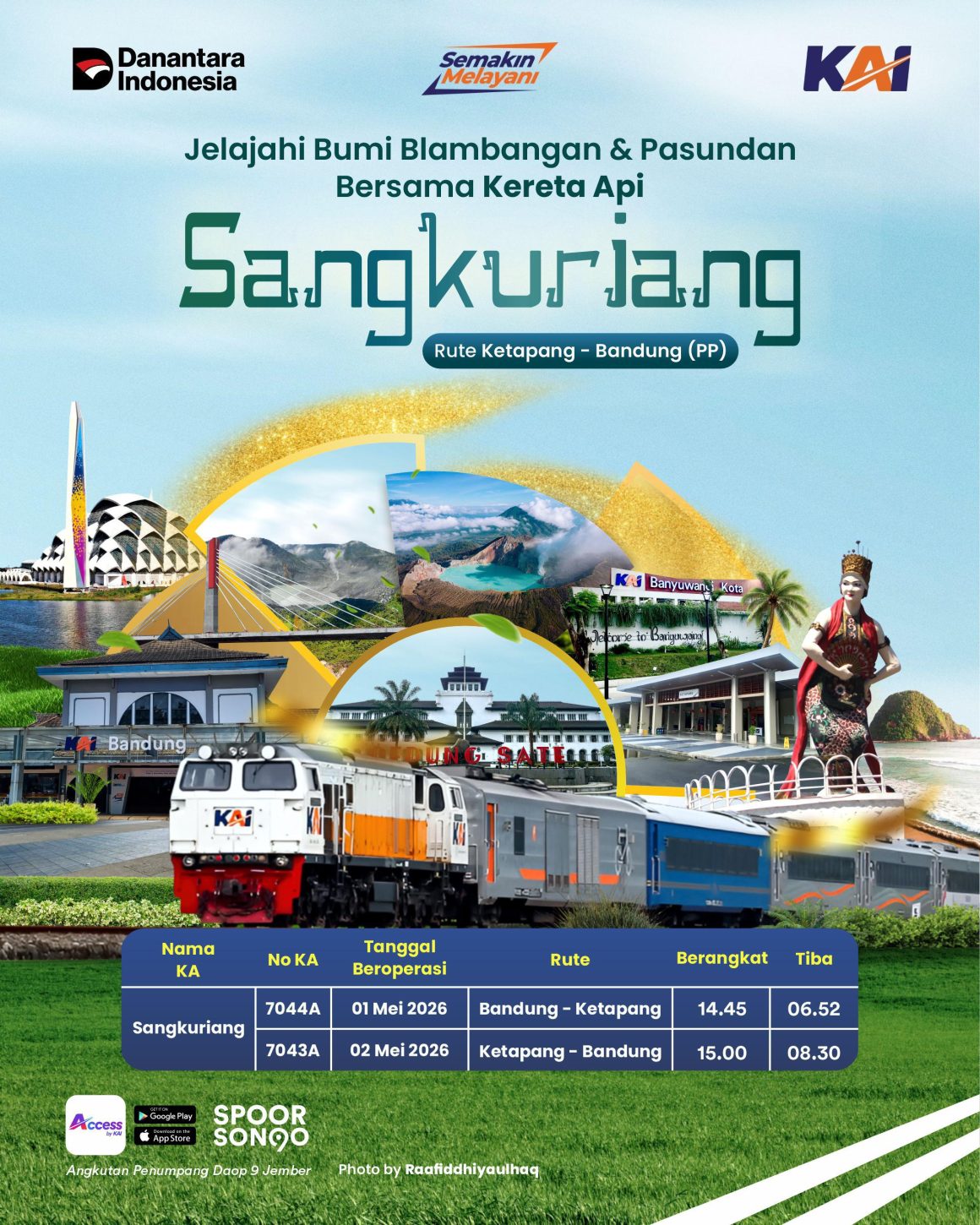 KA Sangkuriang Resmi Hadir, Hubungkan Banyuwangi–Bandung Tanpa Transit dengan Layanan Nyaman dan Modern