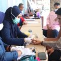 Sambut Hari Bhayangkara ke-80, Polresta Banyuwangi Hadirkan “Kado Sehat” Melalui Donor Darah Dan cek kesehatan Gratis