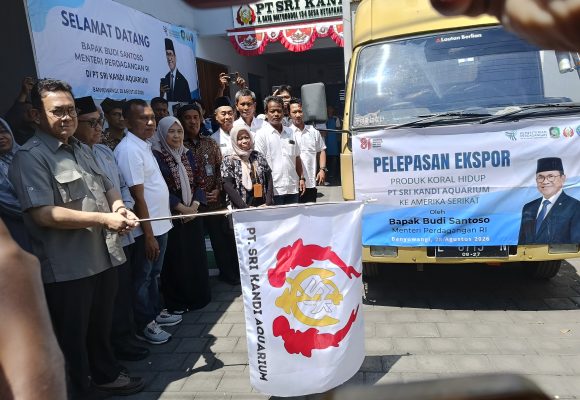 IMG20260828123404 Mendag Lepas Ekspor Koral Hias Senilai 2.500 USD Hasil Budidaya Banyuwangi ke Amerika